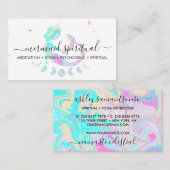 Meerjungfraumond Geigenbaum ombre aquamarin rosa Visitenkarte (Vorne/Hinten)