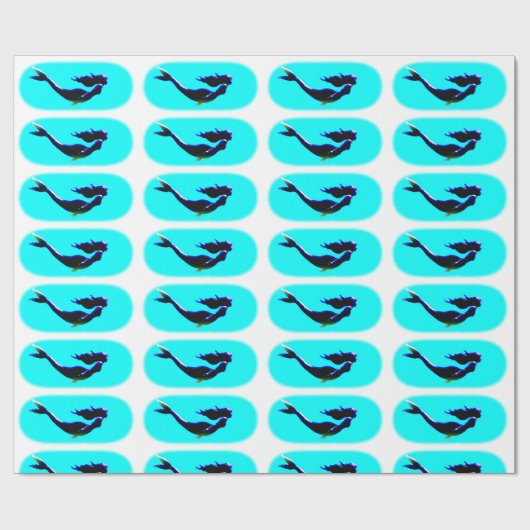 Meerjungfraumuster Geschenkpapier (Flach)