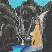 Meerjunggrotte Dusche #1 Aufkleber (Vorderseite)