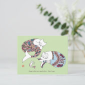 Meerjungkatze Postkarte (Stehend Vorderseite)