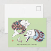 Meerjungkatze Postkarte (Vorne/Hinten)
