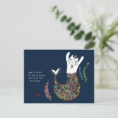 Meerjungkatze Postkarte (Stehend Vorderseite)