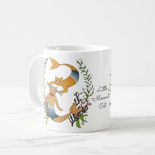 Meerjungkatzen Kaffeetasse (Vorderseite Links)