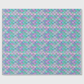 Meerjungwaagen: Wasserfarbenwellenmuster. Geschenkpapier (Flach)