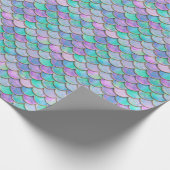 Meerjungwaagen: Wasserfarbenwellenmuster. Geschenkpapier (Ecke)