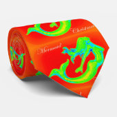 Meerjungweihnachtsfeier Rote Krawatte (Gerollt)