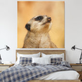 Meerkat 011 leinwanddruck (Insitu (Schlafzimmer))