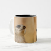 Meerkat 011 zweifarbige tasse (Vorderseite Links)