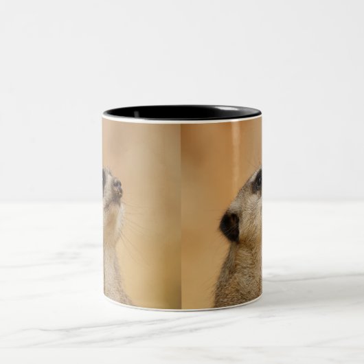 Meerkat 011 zweifarbige tasse (Mittel)