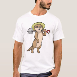 Meerkat als Bauer mit Shovel T-Shirt