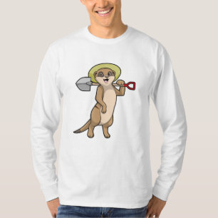 Meerkat als Bauer mit Shovel T-Shirt