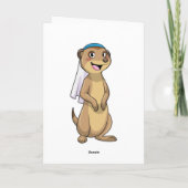 Meerkat als Braut mit Schleier Karte (Rückseite)