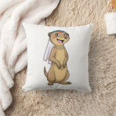 Meerkat als Braut mit Schleier Kissen (Decke)