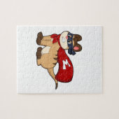 Meerkat als Held mit Maske Puzzle (Horizontal)