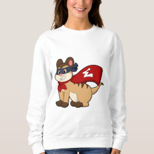 Meerkat als Held mit Maske Sweatshirt