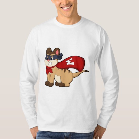 Meerkat als Held mit Maske T-Shirt (Vorderseite)