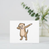Meerkat als Hip Hop Dance Dab Postkarte (Stehend Vorderseite)