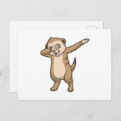 Meerkat als Hip Hop Dance Dab Postkarte (Vorne/Hinten)