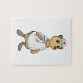 Meerkat als Krankenschwester mit Herz Puzzle (Horizontal)