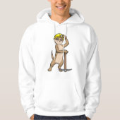 Meerkat als Miner mit Pickaxe Hoodie (Vorderseite)