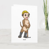 Meerkat als Miner mit Pickaxe Karte (Rückseite)