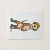 Meerkat als Miner mit Pickaxe Puzzle (Horizontal)
