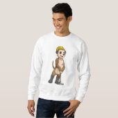 Meerkat als Miner mit Pickaxe Sweatshirt (Vorne ganz)