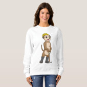 Meerkat als Miner mit Pickaxe Sweatshirt (Vorne ganz)