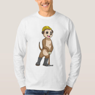 Meerkat als Miner mit Pickaxe T-Shirt