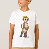 Meerkat als Miner mit Pickaxe T-Shirt (Vorderseite)