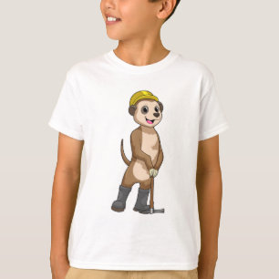 Meerkat als Miner mit Pickaxe T-Shirt