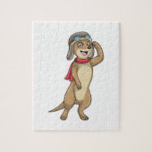 Meerkat als Pilot mit Pilotin Puzzle (Vertikal)