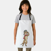 Meerkat als Pilot mit Pilotin Schürze (Insitu)