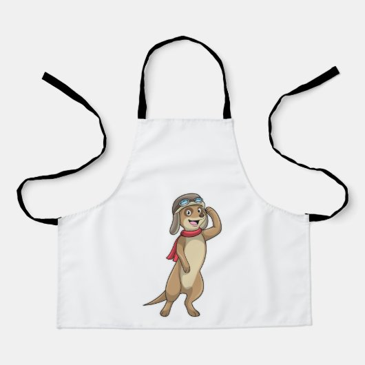 Meerkat als Pilot mit Pilotin Schürze (Vorderseite)