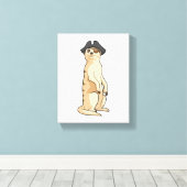 Meerkat als Pirate mit Piratenhut Leinwanddruck (Insitu (Holzboden))