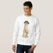 Meerkat als Pirate mit Piratenhut Sweatshirt (Vorne ganz)