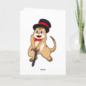 Meerkat als Rentnerin mit Gehstock Karte (Rückseite)