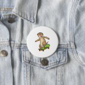 Meerkat als Skater mit Skateboard Button (Beispiel)