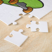 Meerkat als Skater mit Skateboard Puzzle (Seite)