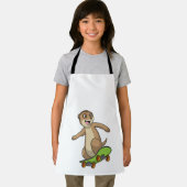 Meerkat als Skater mit Skateboard Schürze (Insitu)