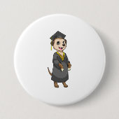 Meerkat als Student mit Diplom Button (Vorderseite)