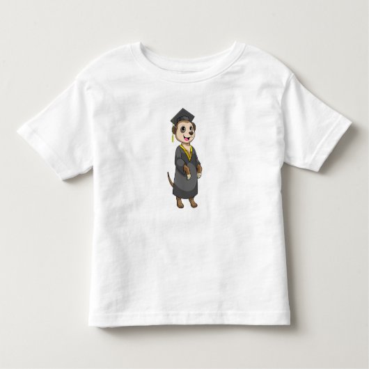 Meerkat als Student mit Diplom Kleinkind T-shirt (Vorderseite)