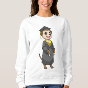 Meerkat als Student mit Diplom Sweatshirt