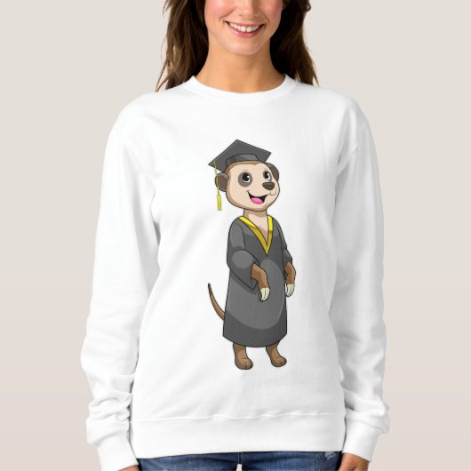 Meerkat als Student mit Diplom Sweatshirt (Vorderseite)