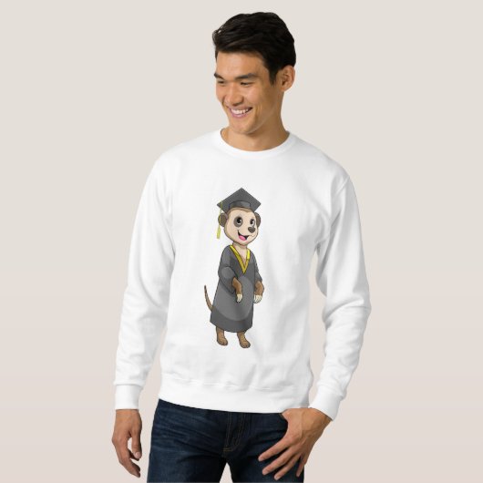 Meerkat als Student mit Diplom Sweatshirt (Vorne ganz)