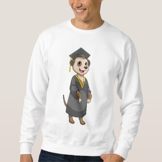 Meerkat als Student mit Diplom Sweatshirt (Vorderseite)