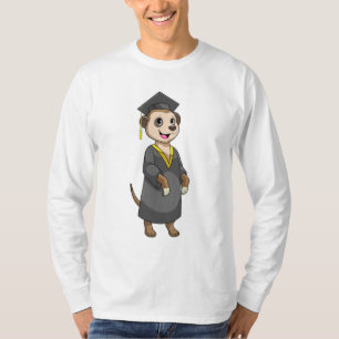 Meerkat als Student mit Diplom T-Shirt