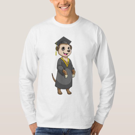 Meerkat als Student mit Diplom T-Shirt (Vorderseite)