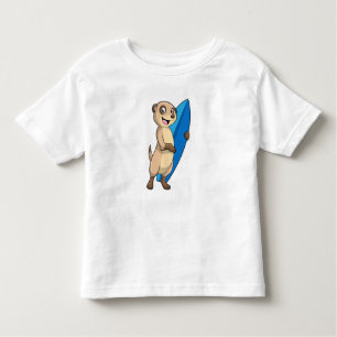 Meerkat als Surfer mit Surfboard Kleinkind T-shirt