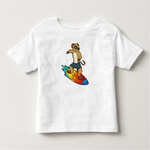 Meerkat als Surfer mit Surfboard Kleinkind T-shirt